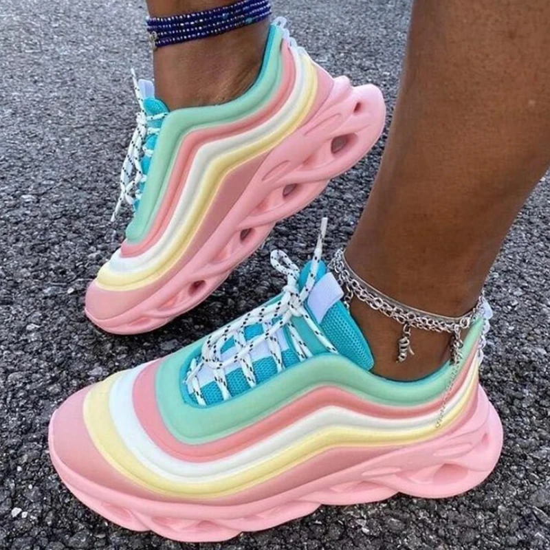Sports Shoes Women Sneakers Rainbow Platfrom Chunky Sneakers Comfortable Ladies Sports Shoes Ourdoor Casual Shoes for Females
Sports Shoes Women Sneakers Rainbow Platfrom Chunky Sneakers Comfortable Ladies Sports Shoes Ourdoor Casual Shoes for Females