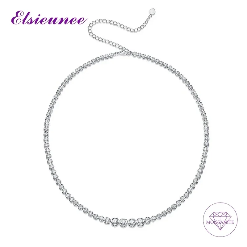 100% 925 Sterling Silver 0.3ct Real Moissanite Chain Tennis Necklaces for Women Wedding Engagement Plated 18K Fine Jewelry Gift
100% 925 Sterling Silver 0.3ct Real Moissanite Chain Tennis Necklaces for Women Wedding Engagement Plated 18K Fine Jewelry Gift