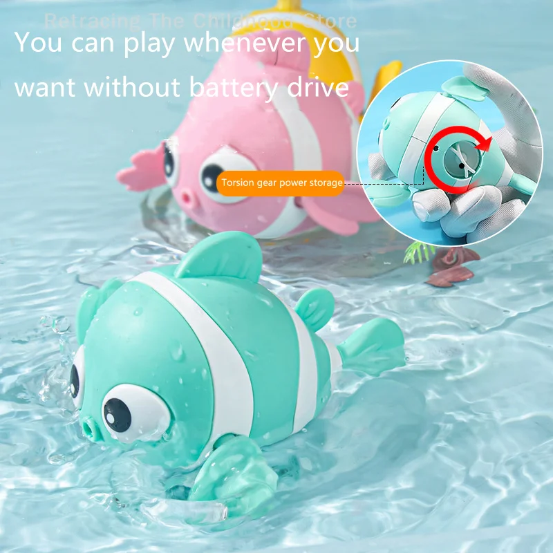 Cute Clownfish Clockwork Wind-up Children's Bath Toys Toddlers Chain Swim Baby Bathe Toy Cute Animal Appease Water Toy Kids Gift
Cute Clownfish Clockwork Wind-up Children's Bath Toys Toddlers Chain Swim Baby Bathe Toy Cute Animal Appease Water Toy Kids Gift