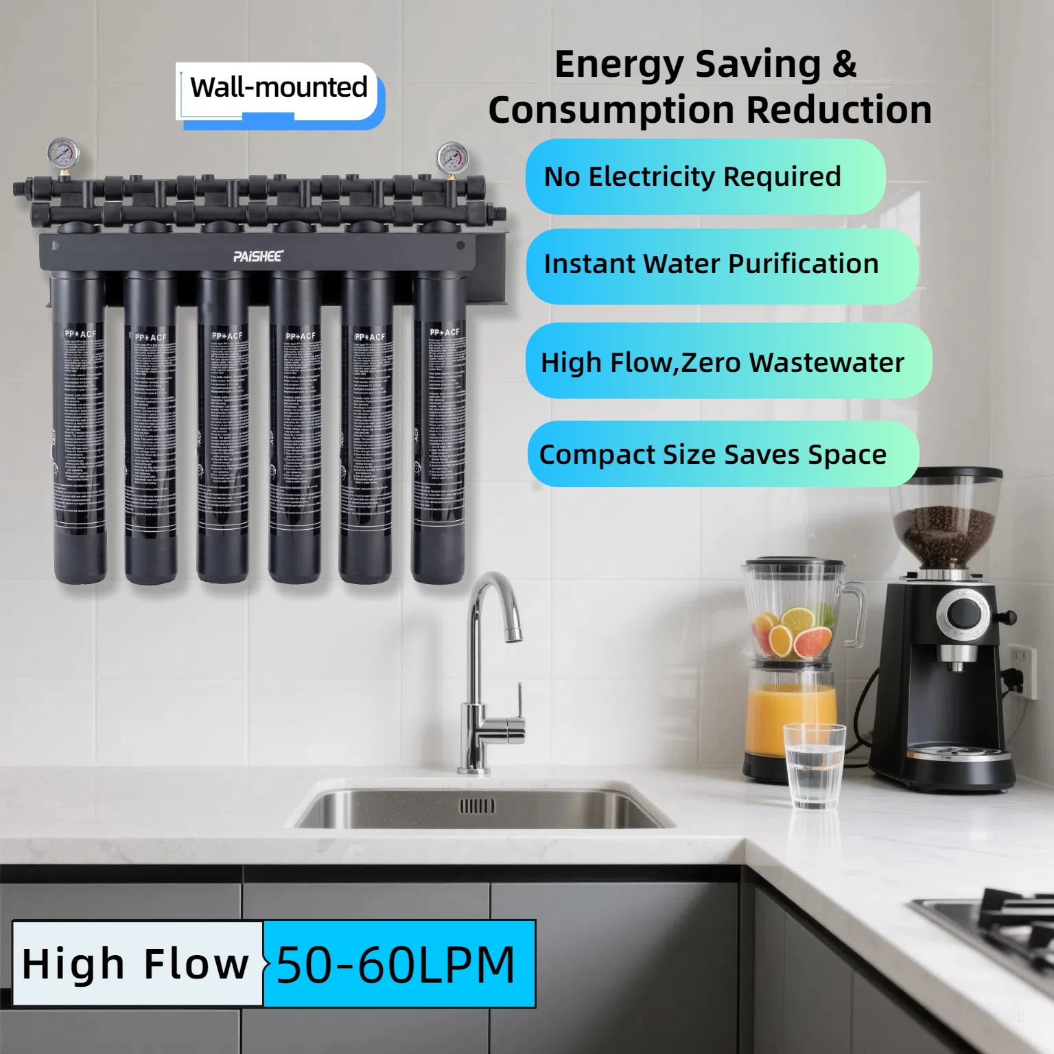 Коммерческое использование, быстрый фильтр для воды с высоким расходом, очиститель для воды для улицы, бытовой льдогенератор, кофеварка для льда, руководство
Коммерческое использование, быстрый фильтр для воды с высоким расходом, очиститель для воды для улицы, бытовой льдогенератор, кофеварка для льда, руководство