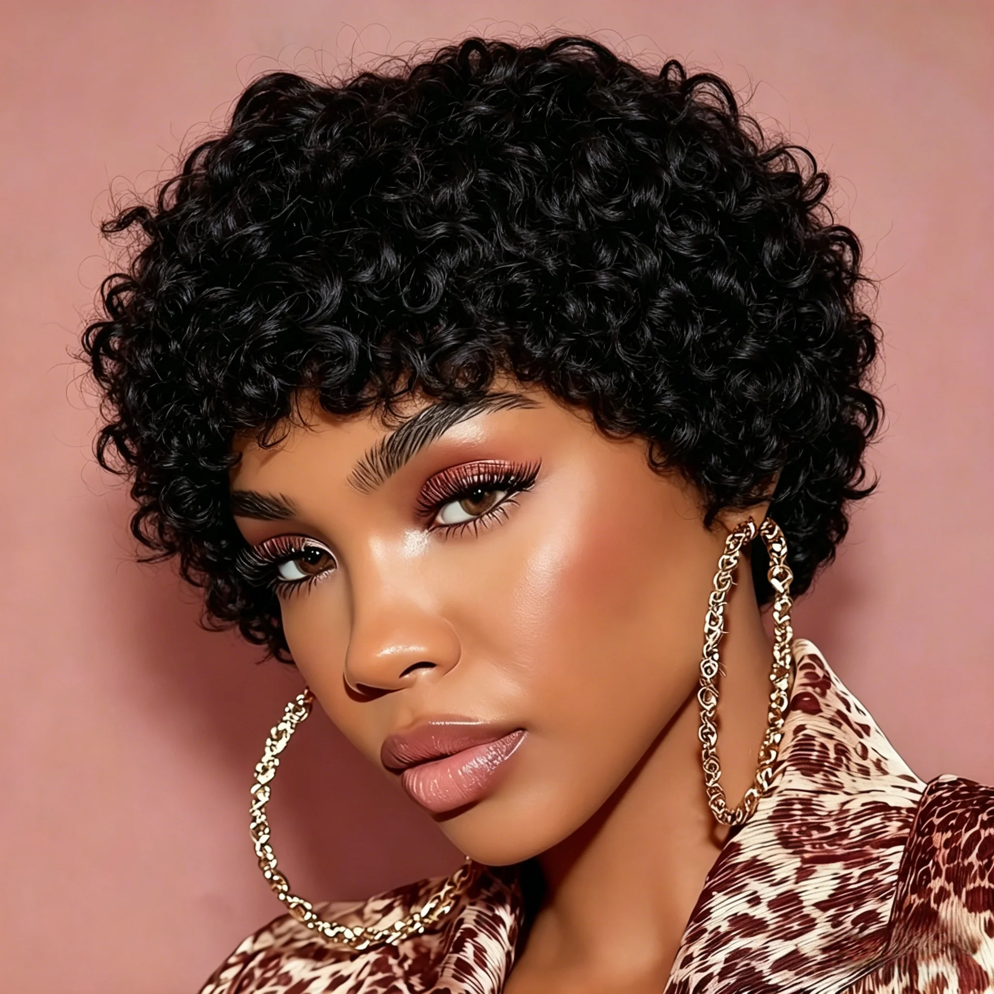 Short Curly Human Hair Wigs with Bangs for Women Full Machine Made Hairpiece Easy to Style Women's
Short Curly Human Hair Wigs with Bangs for Women Full Machine Made Hairpiece Easy to Style Women's