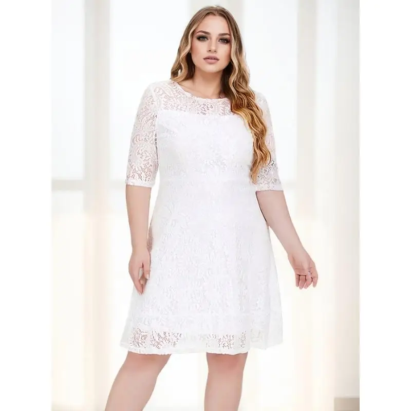 S 99922 Lace round Neck Midi Dress Mid-Length Lace Dress Straight-Line Style Other Materials City Walk Suitable for Winter
S 99922 Lace round Neck Midi Dress Mid-Length Lace Dress Straight-Line Style Other Materials City Walk Suitable for Winter