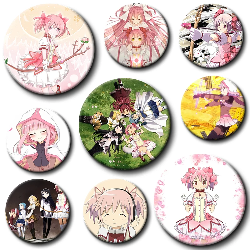 58mm Cute Anime Puella Magi Madoka Magica Figure Icon Badge Handmade Tinplate Brooch for Backpack Clothes Chest Ornament Gifts
58mm Cute Anime Puella Magi Madoka Magica Figure Icon Badge Handmade Tinplate Brooch for Backpack Clothes Chest Ornament Gifts