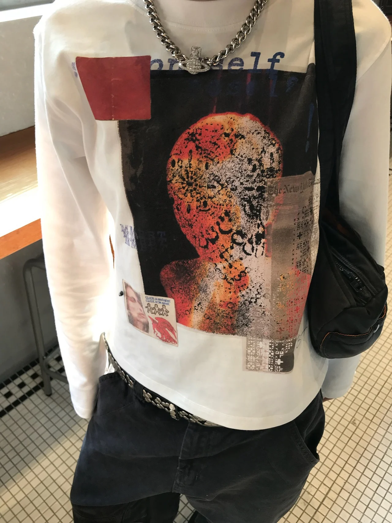 MMBBT Original Noise Portrait Pure Cotton Long Sve T-shirt Женская повседневная базовая футболка с длинным рукавом из чистого хлопка для весны и осени с креативным принтом
MMBBT Original Noise Portrait Pure Cotton Long Sve T-shirt Женская повседневная базовая футболка с длинным рукавом из чистого хлопка для весны и осени с креативным принтом