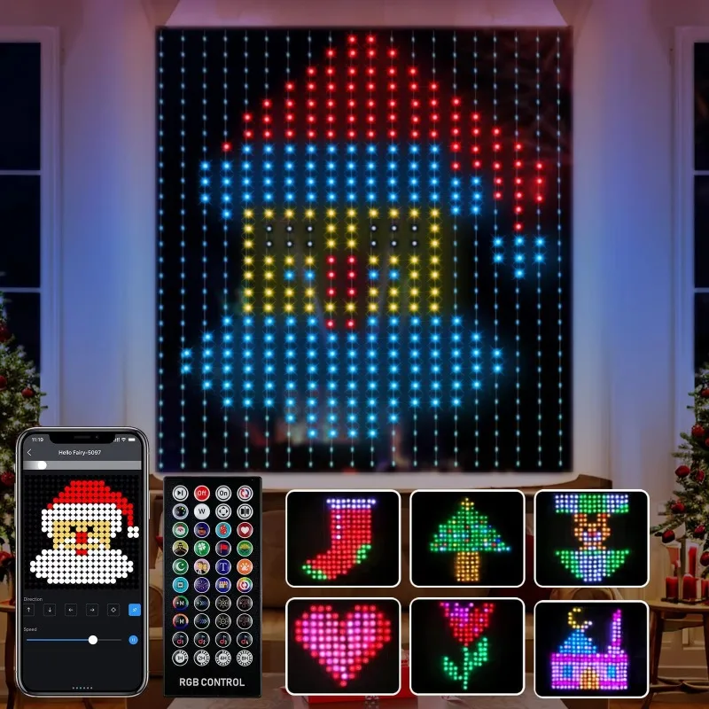 Modern Design Remote Control Upload Text Image Indoor Outdoor Romantic Wedding Holiday Smart Home Decoration Lights
Modern Design Remote Control Upload Text Image Indoor Outdoor Romantic Wedding Holiday Smart Home Decoration Lights
