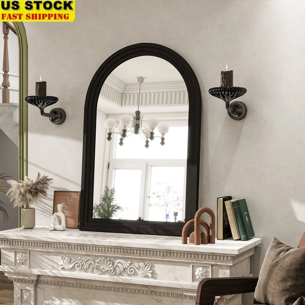 Arched Wooden Framed Bathroom Mirror Stylish Rustic Charm High-Quality Wood Clear Reflection Shatter Resistant Hooks Ideal
Arched Wooden Framed Bathroom Mirror Stylish Rustic Charm High-Quality Wood Clear Reflection Shatter Resistant Hooks Ideal