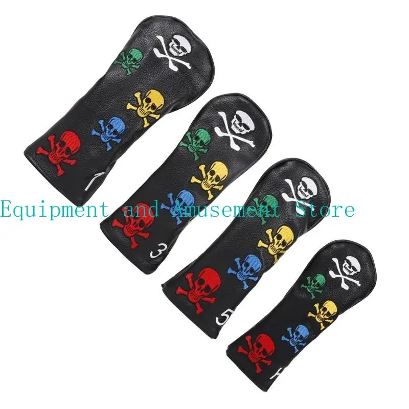 Y1UC 4Pcs Skull Pattern Driver Headcover PU Leather Golfs Club Head Cover Fairway Golfs Club Headcover for Drivers and
Y1UC 4Pcs Skull Pattern Driver Headcover PU Leather Golfs Club Head Cover Fairway Golfs Club Headcover for Drivers and