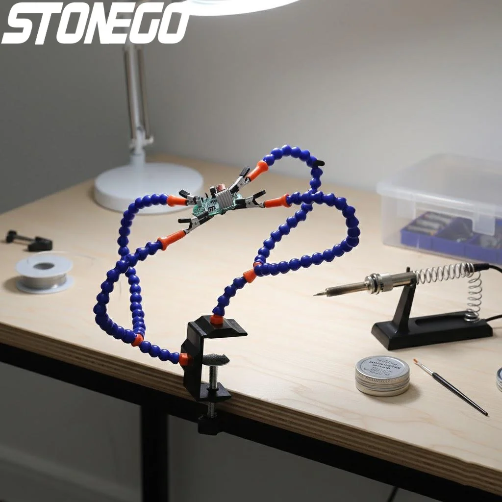 Plastic Table Clamp Soldering Iron Holder PCB Fixture Helping Hands Welding Tools Kit for Electronics Repair Work
Plastic Table Clamp Soldering Iron Holder PCB Fixture Helping Hands Welding Tools Kit for Electronics Repair Work