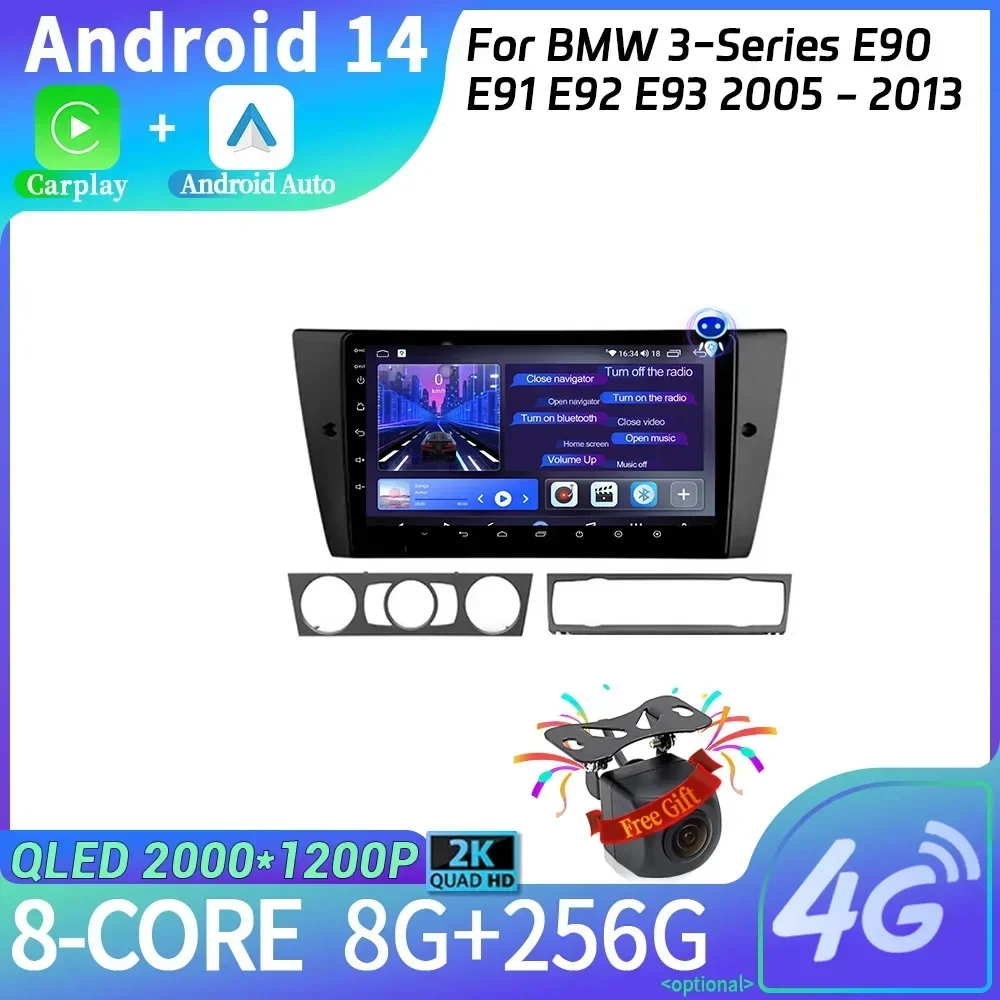 Wireless Carplay Stereo Screen For BMW 3-Series E90 E91 E92 E93 2005-2013 WIFI 2DIN Car Radio Android 14 Multimedia Navigation
Wireless Carplay Stereo Screen For BMW 3-Series E90 E91 E92 E93 2005-2013 WIFI 2DIN Car Radio Android 14 Multimedia Navigation