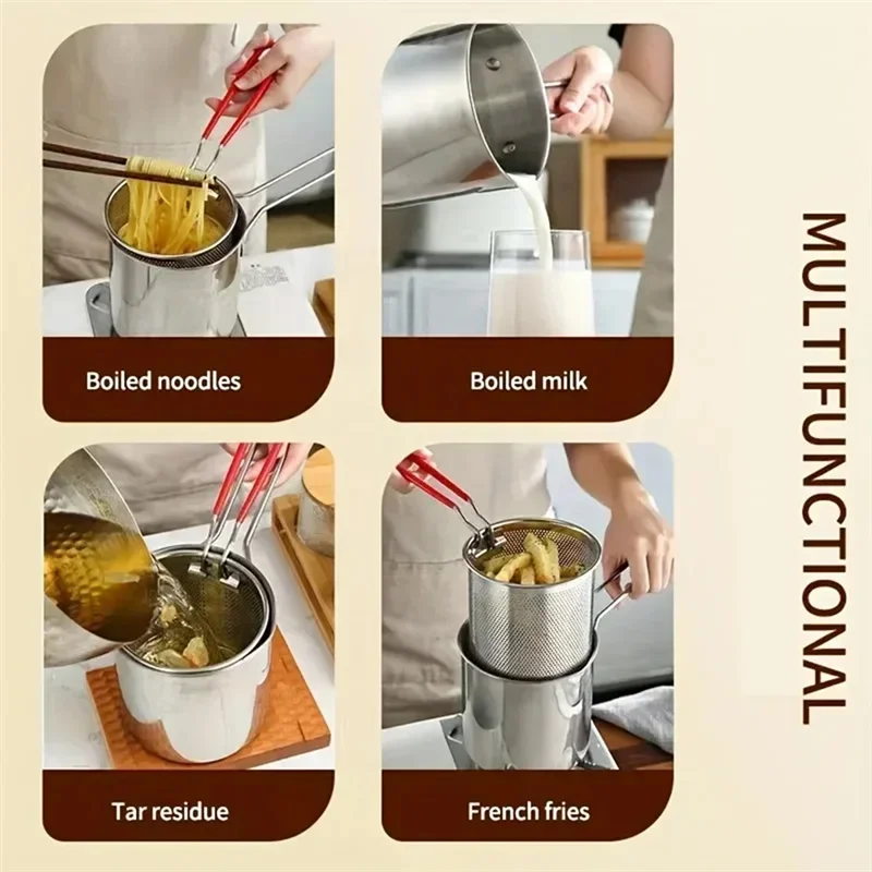 【Must-Haves】Deep Fryer With Frying Basket Multi-Function Small Pot For Kitchen Use Fried Chicken Cooking Tools
【Must-Haves】Deep Fryer With Frying Basket Multi-Function Small Pot For Kitchen Use Fried Chicken Cooking Tools