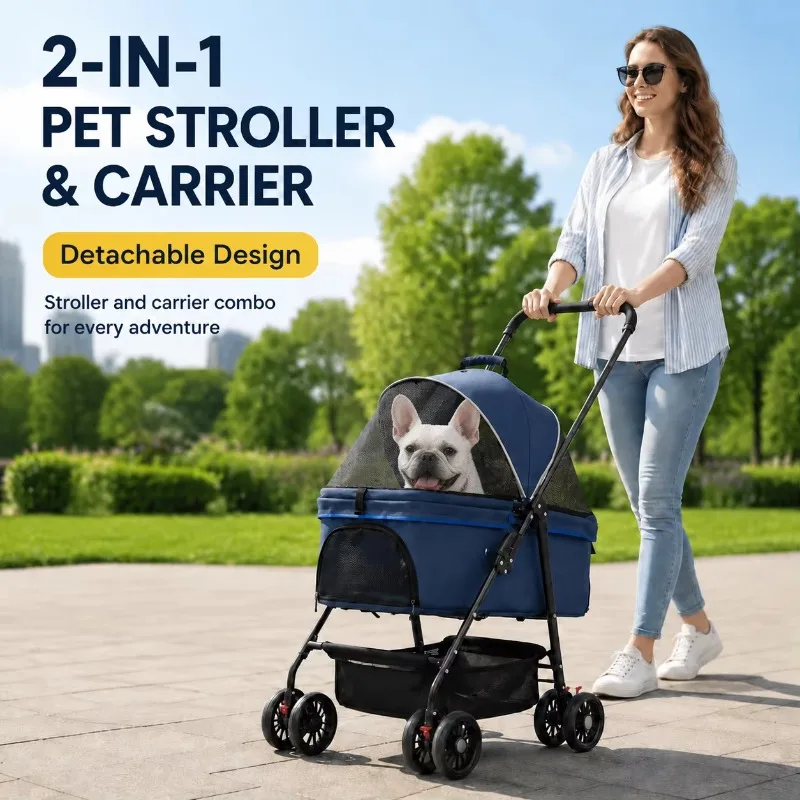 Portable Dog Cat Stroller Foldable Lightweight Detachable 4 Wheels Pet Carrier Jogger Outdoor Travel Basket Breathable Mesh
Portable Dog Cat Stroller Foldable Lightweight Detachable 4 Wheels Pet Carrier Jogger Outdoor Travel Basket Breathable Mesh