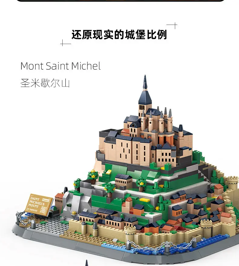1392pcs Saint Michael's Mount Building Block Collectibles Model Construction Small Particle Assembly Model Wange Toys Assembly
1392pcs Saint Michael's Mount Building Block Collectibles Model Construction Small Particle Assembly Model Wange Toys Assembly