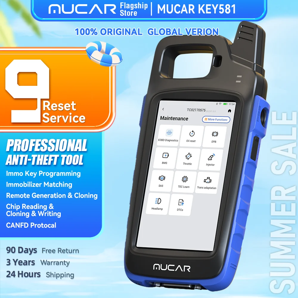 MUCAR KEY581 Universal Key Generator Kit Key Fob Programmer Immobilizer Tool Key Creation IMMO Learning Chip Read Write Cloning
MUCAR KEY581 Universal Key Generator Kit Key Fob Programmer Immobilizer Tool Key Creation IMMO Learning Chip Read Write Cloning