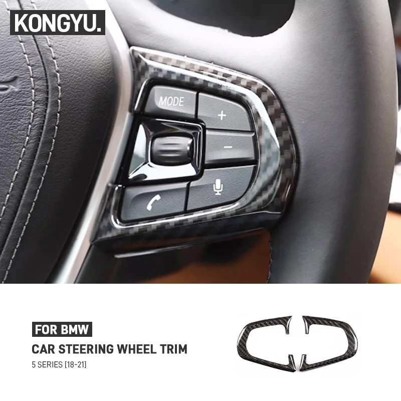 Car Carbon Fiber Steering Wheel Button Frame Trim Cover Sticker For BMW 5 Series G30 2018-2021 Interior Decoration Accessories
Car Carbon Fiber Steering Wheel Button Frame Trim Cover Sticker For BMW 5 Series G30 2018-2021 Interior Decoration Accessories