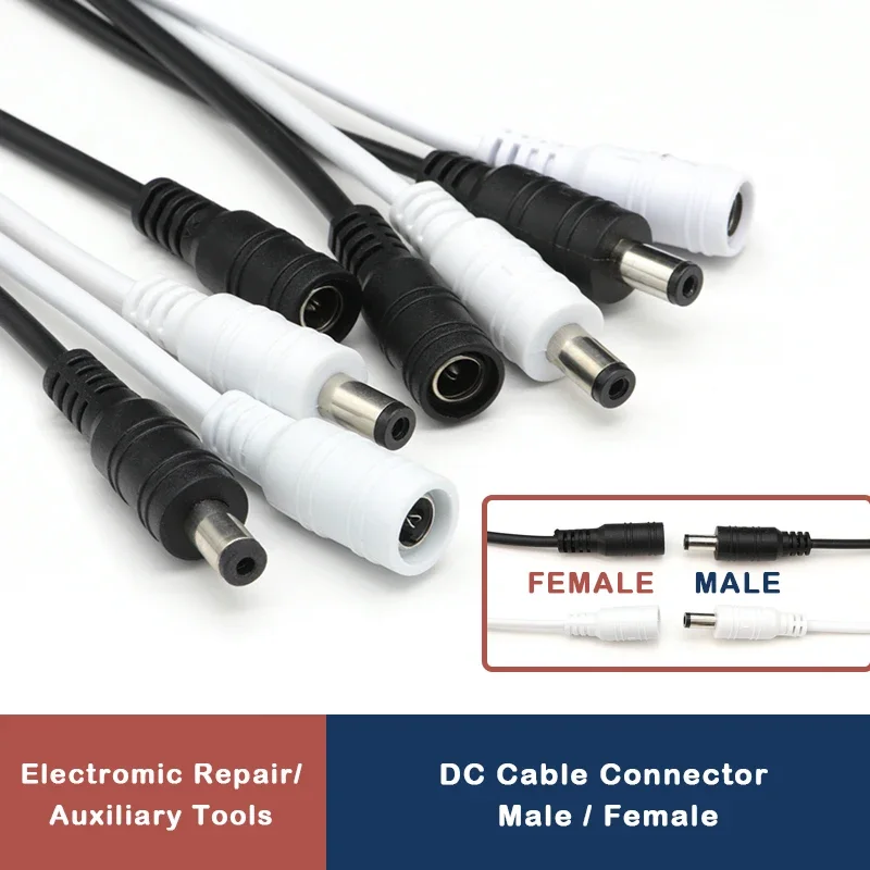 Pieces 5.5x2.1 Plug Black and White DC Male or Female Cable Connector for 3528 5050 LED Strip 5/10 pcs
Pieces 5.5x2.1 Plug Black and White DC Male or Female Cable Connector for 3528 5050 LED Strip 5/10 pcs