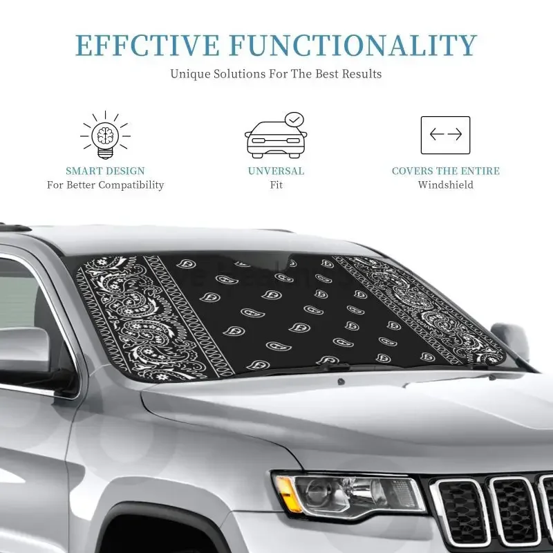 Colorful Paisley Black Car Front Windshield Sunshade Auto Decor Sunshade Blocks Uv Rays Sun Visor Protector Visor Cover Foldable
Colorful Paisley Black Car Front Windshield Sunshade Auto Decor Sunshade Blocks Uv Rays Sun Visor Protector Visor Cover Foldable