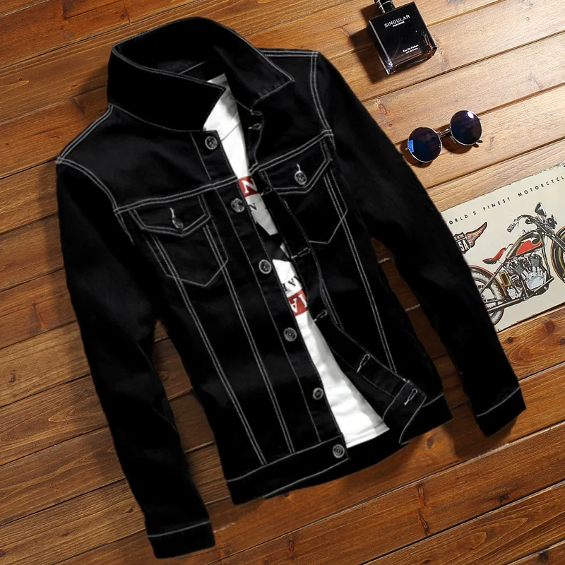 Повседневная джинсовая куртка для мужчин: молодежная, модная, приталенная, в корейском стиле, для студентов, трендовая, универсальная, на одной пуговице, удлиненная.
Повседневная джинсовая куртка для мужчин: молодежная, модная, приталенная, в корейском стиле, для студентов, трендовая, универсальная, на одной пуговице, удлиненная.