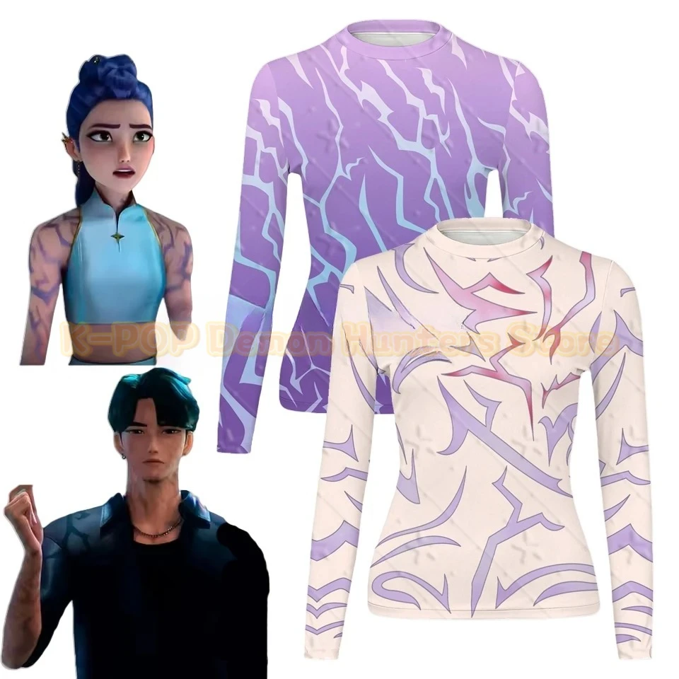 Demon Hunter KPop Rumi Jinu Cosplay Tattoo Top Costume Kid Women Men Disguise Devil Tattoo Underwear Shirt Outfit Halloween Suit
Demon Hunter KPop Rumi Jinu Cosplay Tattoo Top Costume Kid Women Men Disguise Devil Tattoo Underwear Shirt Outfit Halloween Suit