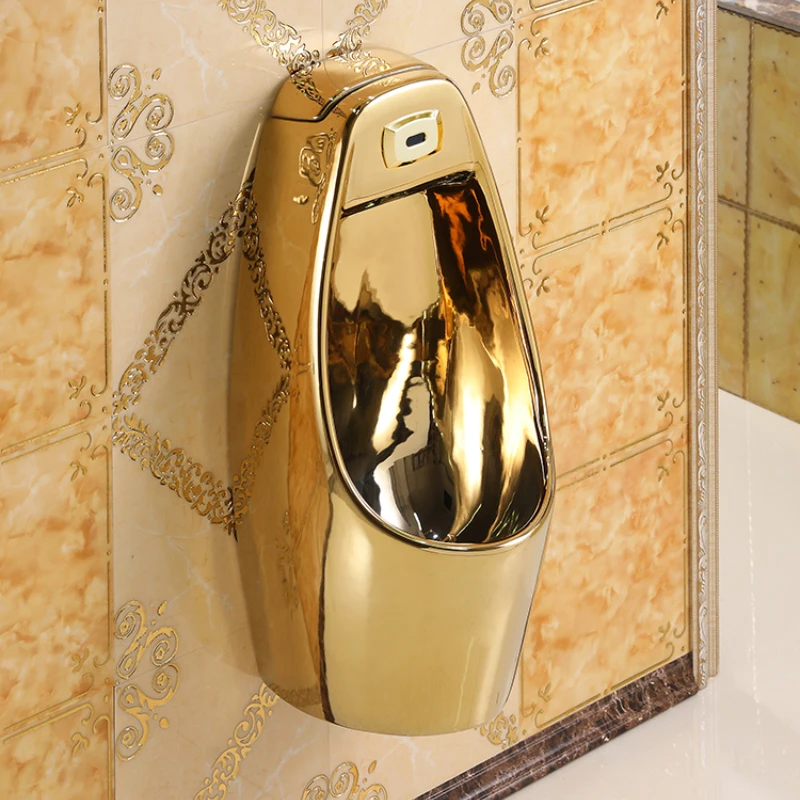 Induction gold urinal bar wall-mounted urinal men's ceramic urinal wall-mounted hotel urinal
Induction gold urinal bar wall-mounted urinal men's ceramic urinal wall-mounted hotel urinal