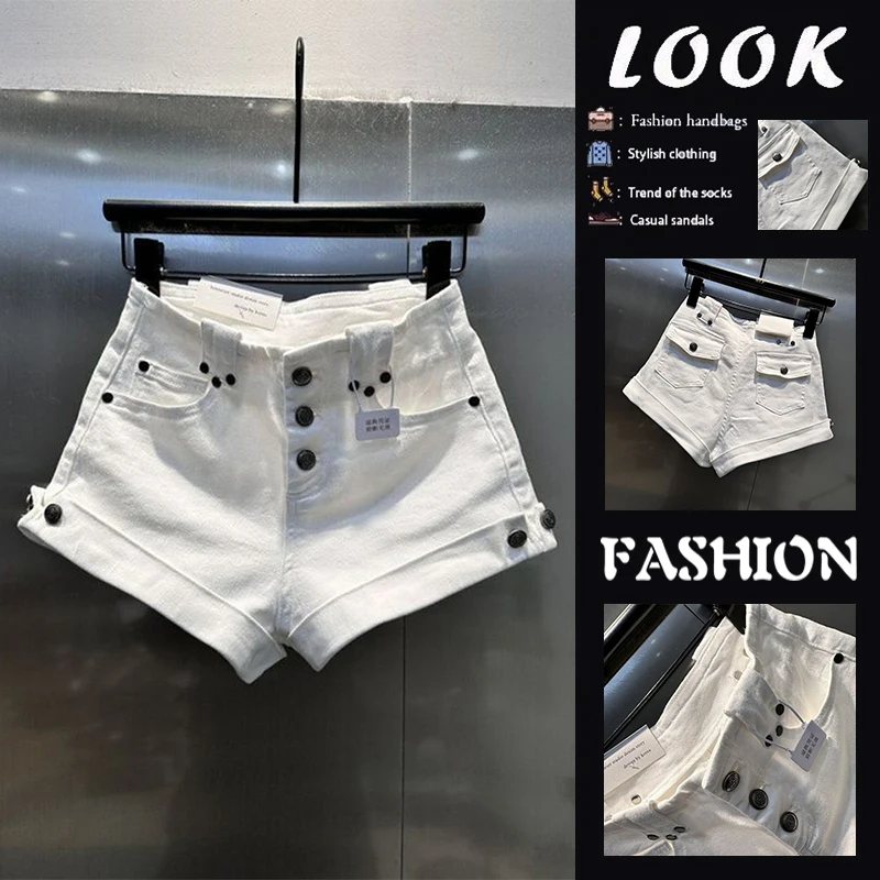 Women's Denim Shorts Summer 2026 Fashionable Cuffed Button Pants Versatile Slimming Casual Wear Regular Length Pocket Detail
Women's Denim Shorts Summer 2026 Fashionable Cuffed Button Pants Versatile Slimming Casual Wear Regular Length Pocket Detail