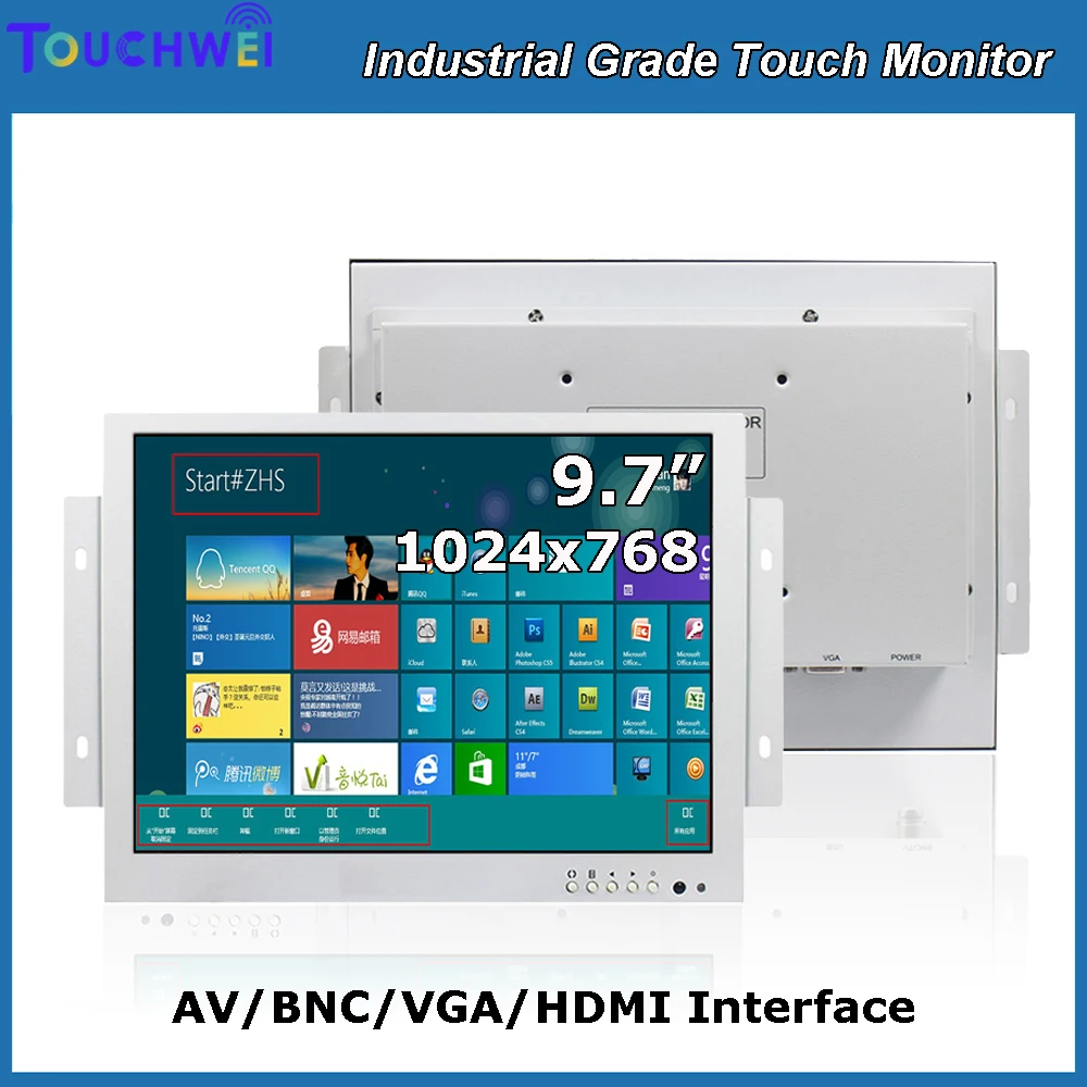 9.7/10 Inch Open Frame Metal Case White Color Resistive/Capacitive Touch Screen Monitor With Resolution 1024x768
9.7/10 Inch Open Frame Metal Case White Color Resistive/Capacitive Touch Screen Monitor With Resolution 1024x768