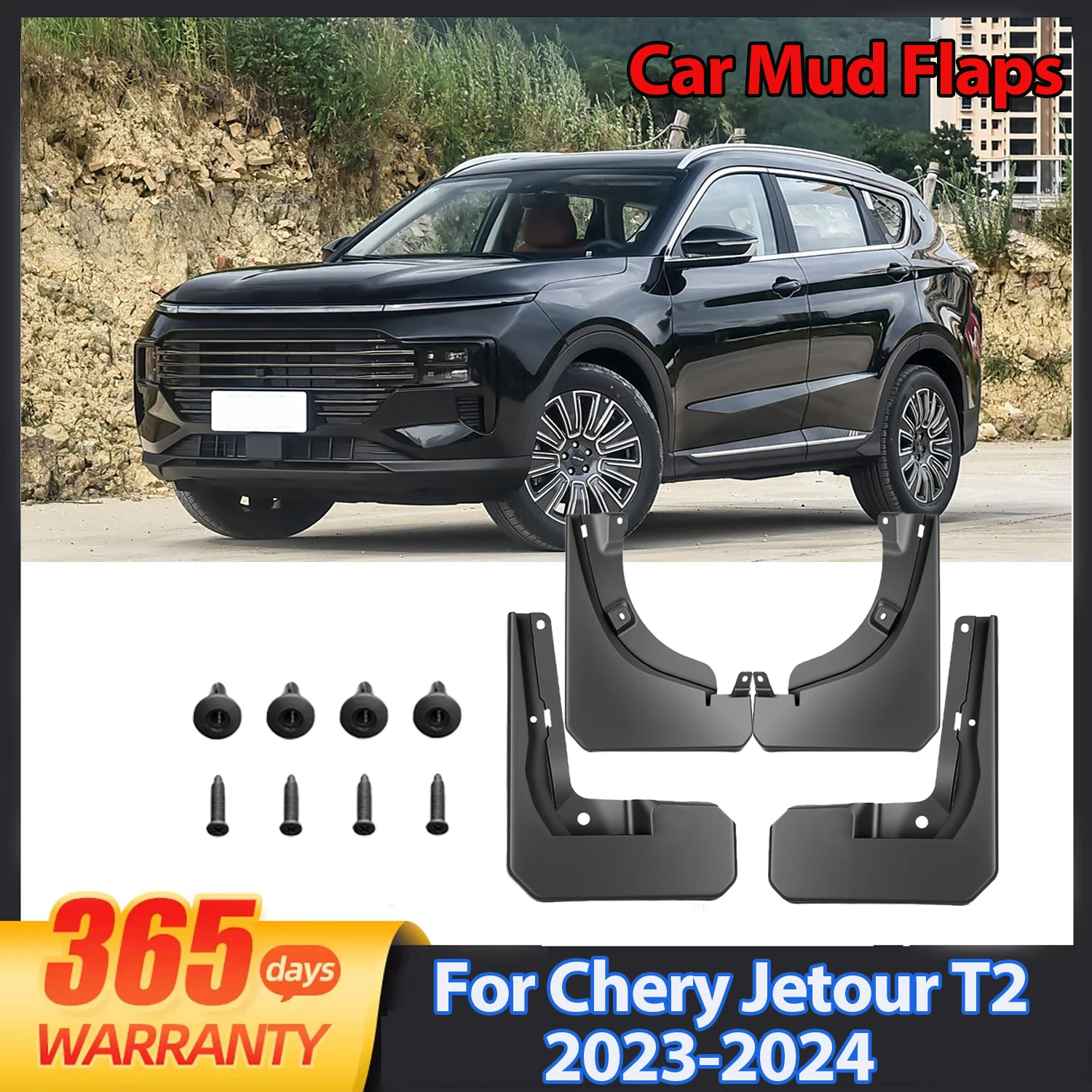 4PCS/SET Car Mud Flaps FOR Chery Jetour T2 2023-2024 for Hybrid Decorate Car Mud Flaps Mudguards Splash Guards
4PCS/SET Car Mud Flaps FOR Chery Jetour T2 2023-2024 for Hybrid Decorate Car Mud Flaps Mudguards Splash Guards