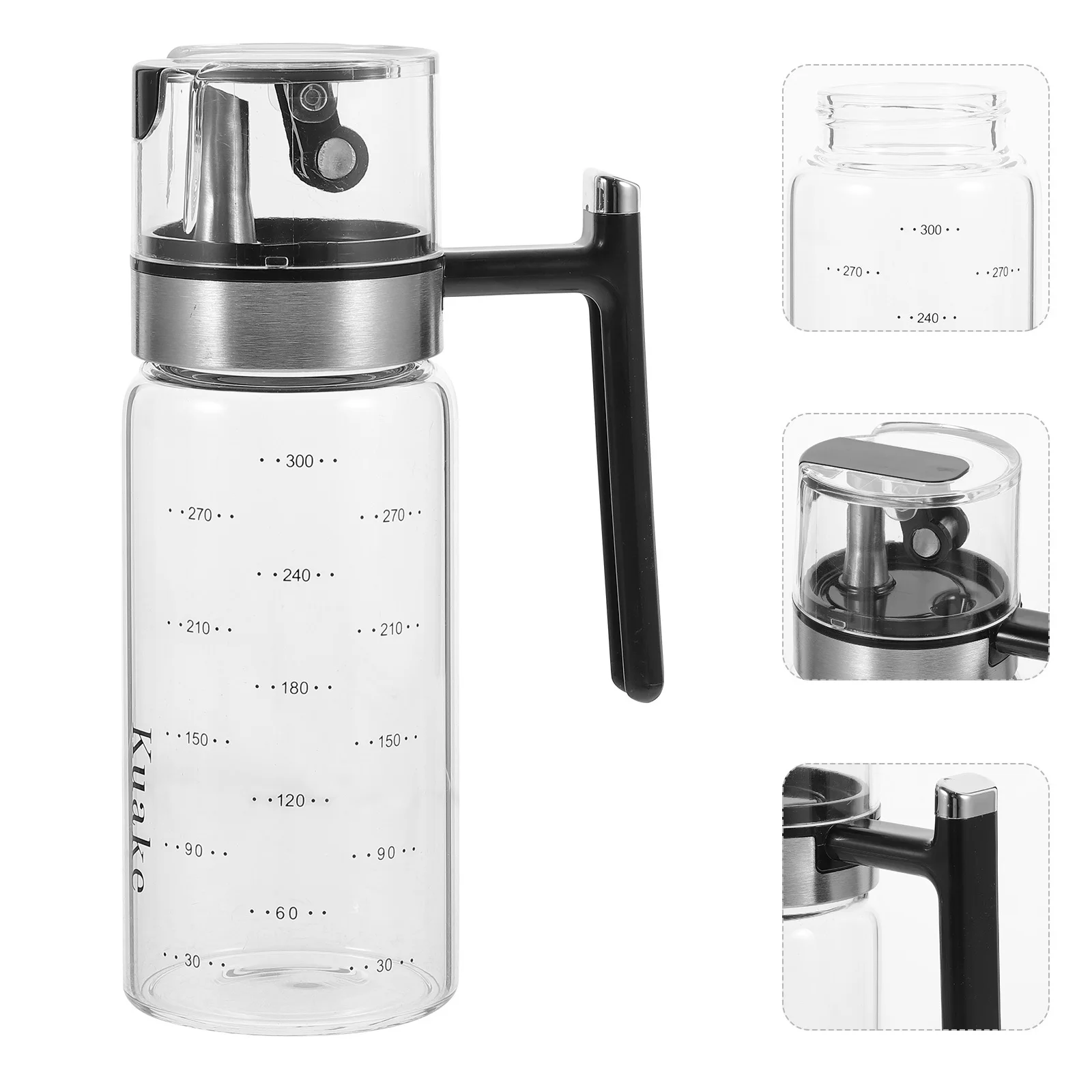 300ml Anti-Leak Oil Dispenser One Hand Operation Transparent Scale Easy Refill for Kitchen Vinegar Soy Sauce Bbq
300ml Anti-Leak Oil Dispenser One Hand Operation Transparent Scale Easy Refill for Kitchen Vinegar Soy Sauce Bbq