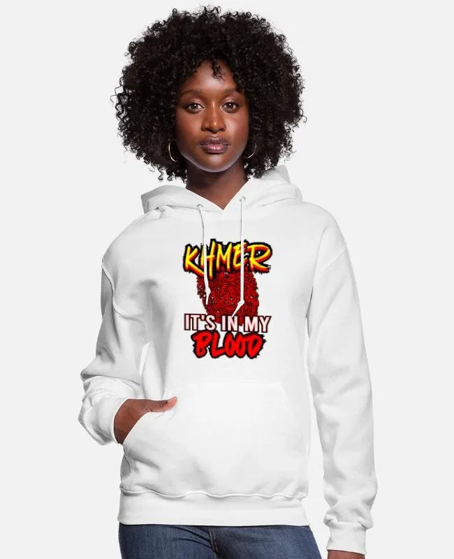 Stay Cozy and Express Your Pride in Khmer Heritage Soft Cotton Hoodie. The Unique Print Combining "KHMER" and "IT'S IN MY BLOOD"
Stay Cozy and Express Your Pride in Khmer Heritage Soft Cotton Hoodie. The Unique Print Combining "KHMER" and "IT'S IN MY BLOOD"
