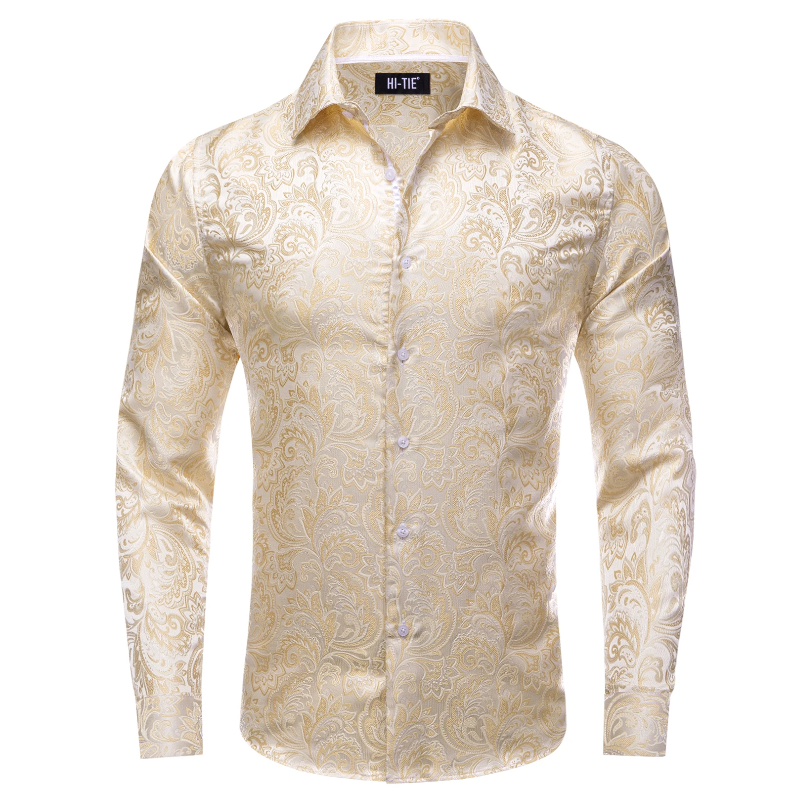 Hi-Tie Biege Light Yellow Mens Shirts Long Sleeve Dress Formal Shirt Blouse for Male Gift Party Ofiice Classic Paisley Floral
Hi-Tie Biege Light Yellow Mens Shirts Long Sleeve Dress Formal Shirt Blouse for Male Gift Party Ofiice Classic Paisley Floral