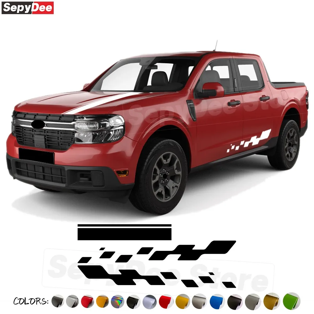 3 шт., наклейка в боковую полоску автомобиля для Ford Maverick, пикап, капот, виниловая наклейка, автомобильные аксессуары
3 шт., наклейка в боковую полоску автомобиля для Ford Maverick, пикап, капот, виниловая наклейка, автомобильные аксессуары