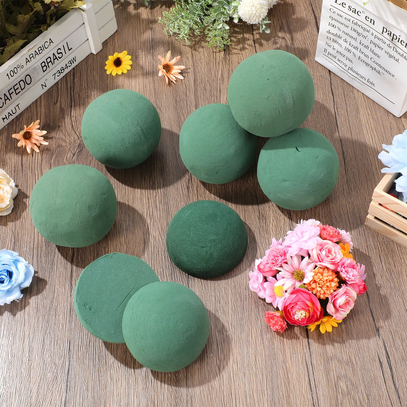 2Pcs Floral Foam Sphere Blocks Round Wet Balls for DIY Wedding Flower Bouquet Arrangement Party Decoration 15Cm
2Pcs Floral Foam Sphere Blocks Round Wet Balls for DIY Wedding Flower Bouquet Arrangement Party Decoration 15Cm
