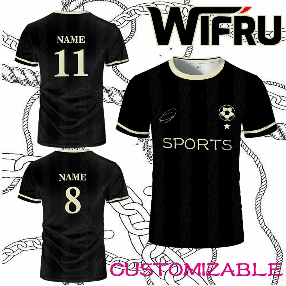 Street Sportswear Stripe Graphic T-shirt Retro Trend Men's Running Fitness Tops Race Training Custom Number Football Jersey
Street Sportswear Stripe Graphic T-shirt Retro Trend Men's Running Fitness Tops Race Training Custom Number Football Jersey