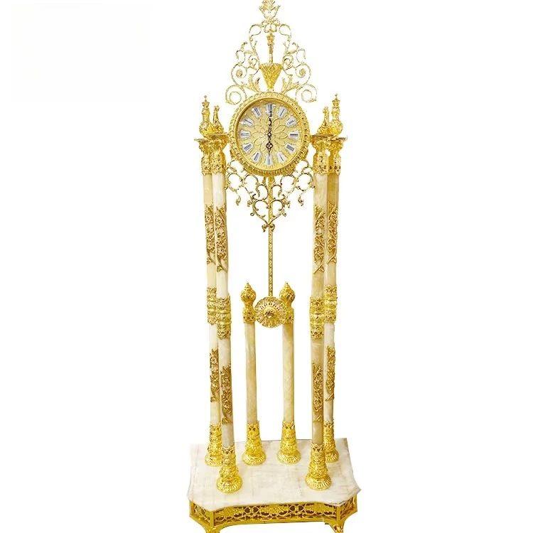 Antique Marble Yellow Luxury Grandfather Clock Design Floor Clock
Antique Marble Yellow Luxury Grandfather Clock Design Floor Clock