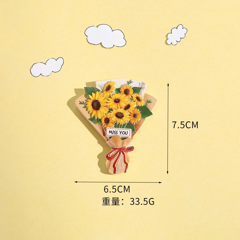 Tulip Bouquet Refrigerator Magnet Cute Creative 3d Resin Magnetic Sticker With 'Miss You' And 'Love You' Decoration
Tulip Bouquet Refrigerator Magnet Cute Creative 3d Resin Magnetic Sticker With 'Miss You' And 'Love You' Decoration