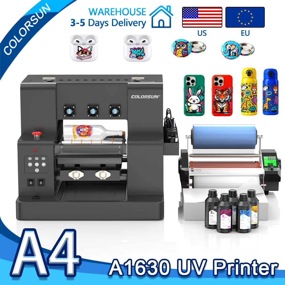 Colorsun A4 UV Printer Machine For Epson L805 Impresora A4 UV DTF Sticker A4 UV Flatbed Printer For Acrylic Metal Wood Metail
Colorsun A4 UV Printer Machine For Epson L805 Impresora A4 UV DTF Sticker A4 UV Flatbed Printer For Acrylic Metal Wood Metail