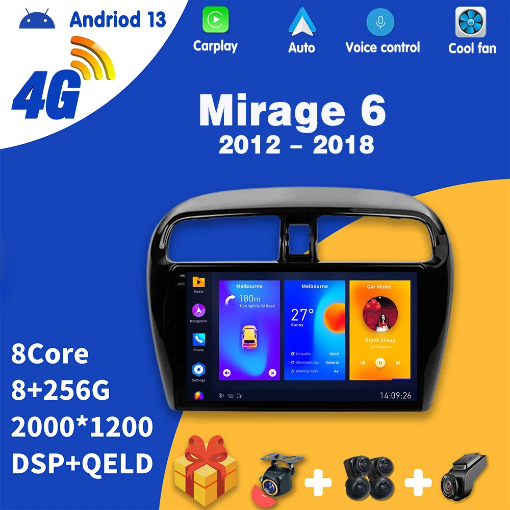 Car Radio Carplay Android13 For Mitsubishi Mirage 6 2012-2018 Multimedia Video Player Navigation GPS Auto stereo DVD No 2Diin
Car Radio Carplay Android13 For Mitsubishi Mirage 6 2012-2018 Multimedia Video Player Navigation GPS Auto stereo DVD No 2Diin