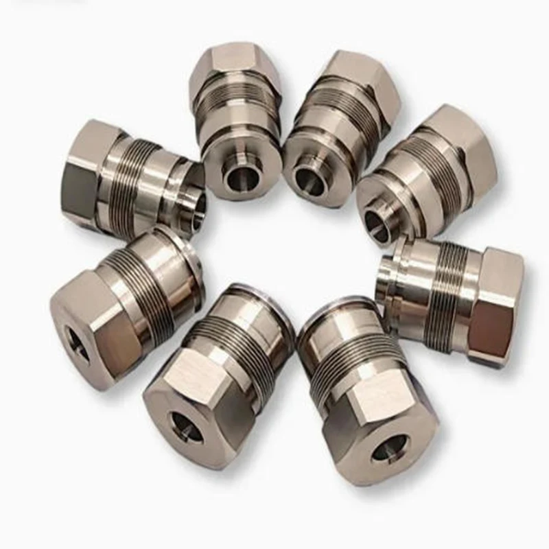 High Precision OEM Custom CNC Machinery Metal Machining Spare Stainless Steel Hexagonal Threaded Fitting
High Precision OEM Custom CNC Machinery Metal Machining Spare Stainless Steel Hexagonal Threaded Fitting