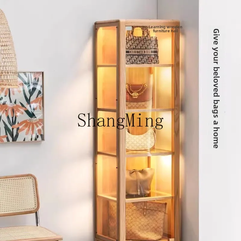 DHY solid wood bookcase floor-to-ceiling glass door display locker simple storage locker
DHY solid wood bookcase floor-to-ceiling glass door display locker simple storage locker