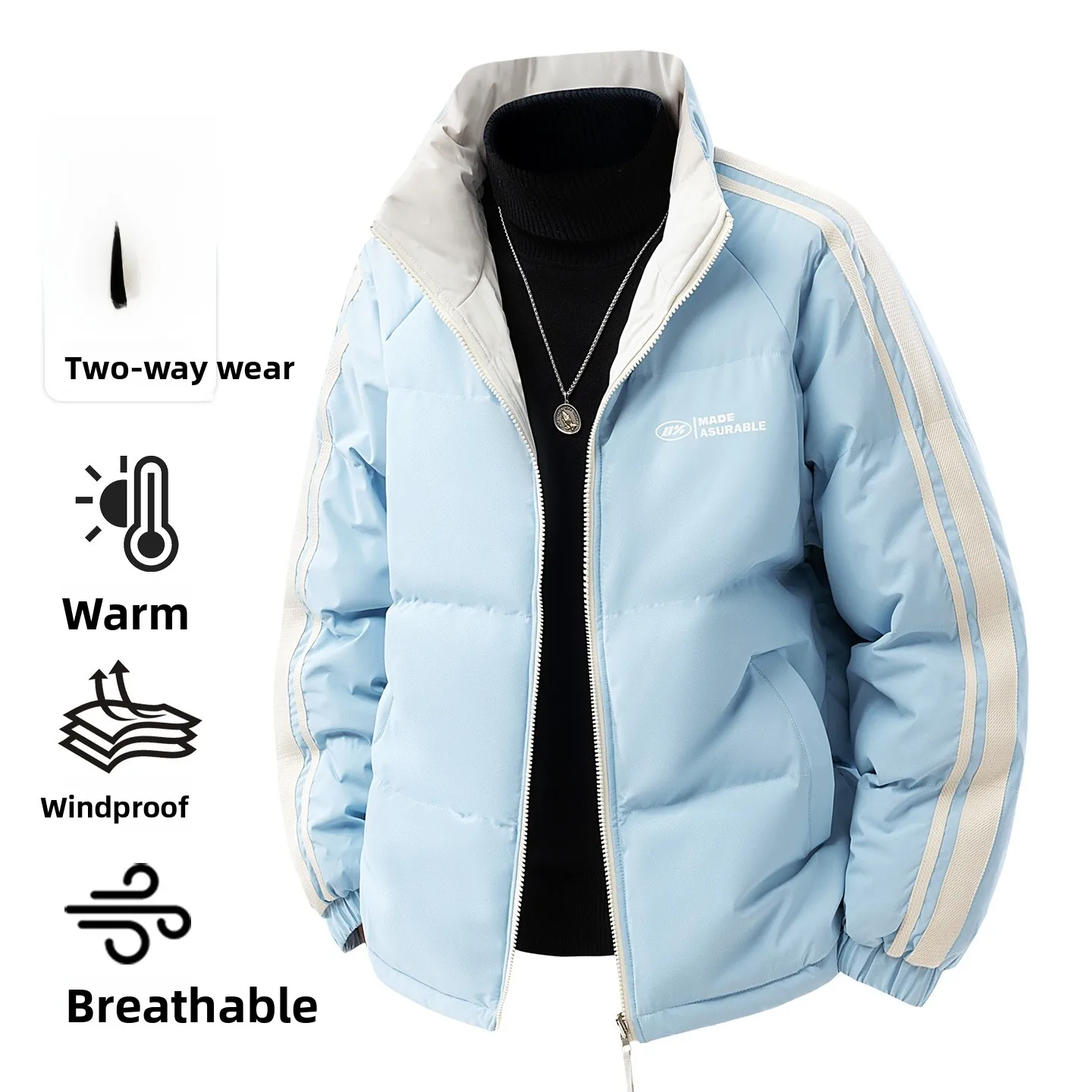 Утепленная хлопковая куртка на флисовой подкладке для мужчин, зимняя, для активного отдыха, с воротником-стойкой, двусторонняя, для пар, в стиле оверсайз
Утепленная хлопковая куртка на флисовой подкладке для мужчин, зимняя, для активного отдыха, с воротником-стойкой, двусторонняя, для пар, в стиле оверсайз