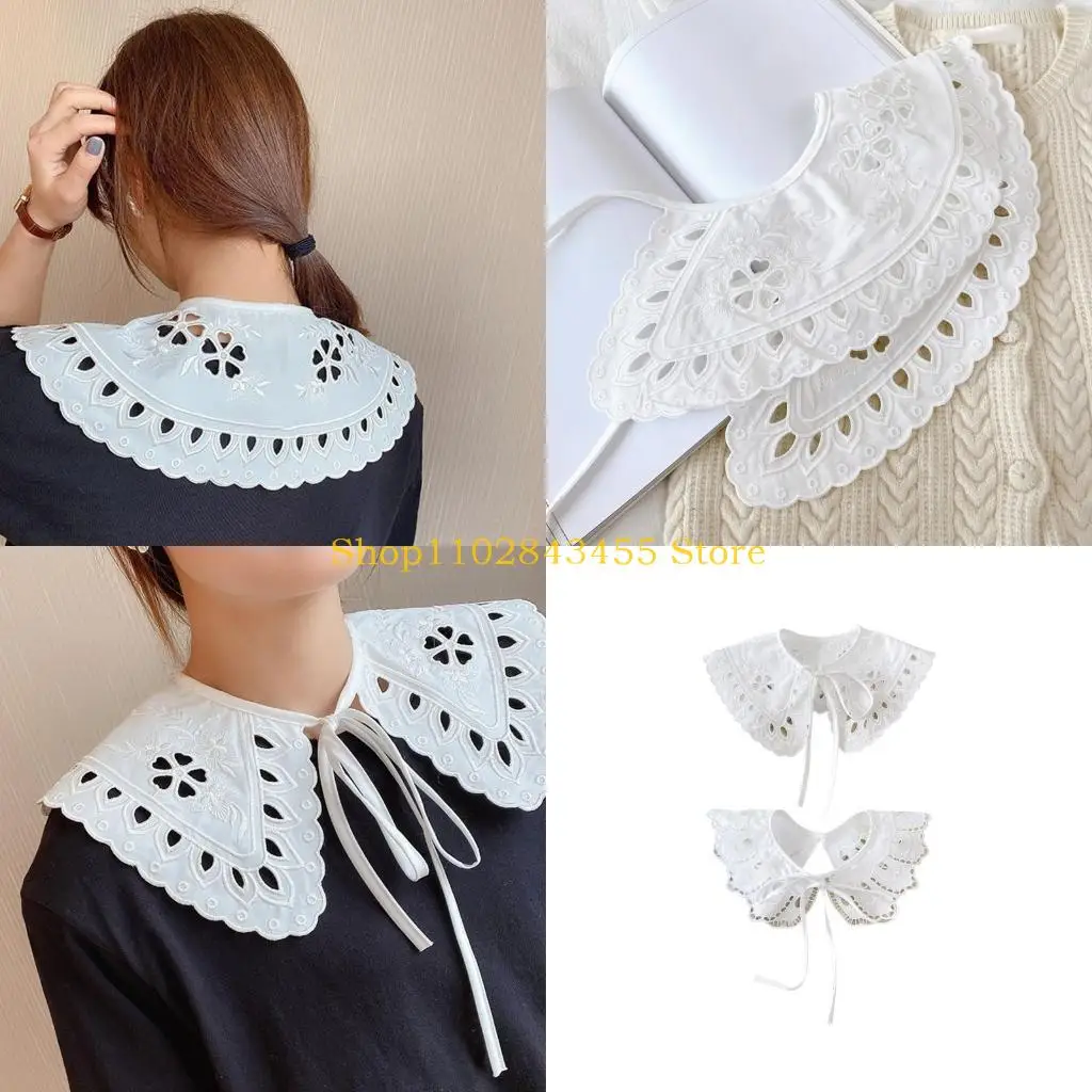 49MC Women White Cotton Fake Collar Shawl Hollow Out Floral Fish Scale Necklace Scarf
49MC Women White Cotton Fake Collar Shawl Hollow Out Floral Fish Scale Necklace Scarf