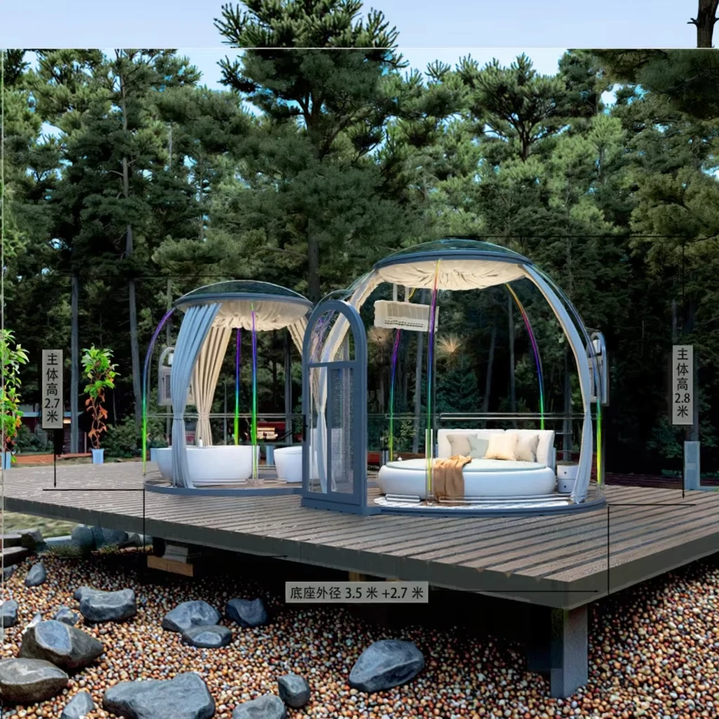 China Transparent Bubble Starry Sky Room Outdoor Panoramic Transparent Dome Tent Polycarbonate Star View Dome House Customized
China Transparent Bubble Starry Sky Room Outdoor Panoramic Transparent Dome Tent Polycarbonate Star View Dome House Customized