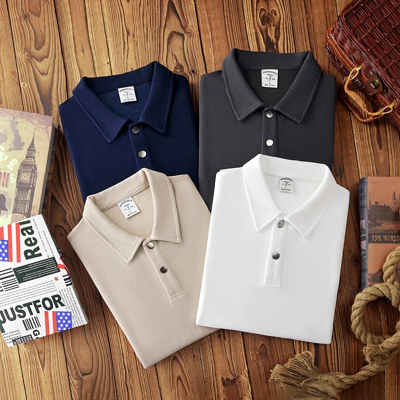 6308 Autumn New American Retro Long Sleeve Henry Collar Solid Color Polo Shirt Men's Simple Pure Cotton Washed Loose Casual Tops
6308 Autumn New American Retro Long Sleeve Henry Collar Solid Color Polo Shirt Men's Simple Pure Cotton Washed Loose Casual Tops
