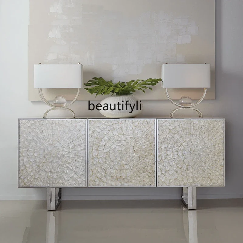 American Light Luxury Shell Cabinet Modern Minimalist Small Apartment Living Room TV Cabinet Foyer Doorway Sideboard Cabinet
American Light Luxury Shell Cabinet Modern Minimalist Small Apartment Living Room TV Cabinet Foyer Doorway Sideboard Cabinet
