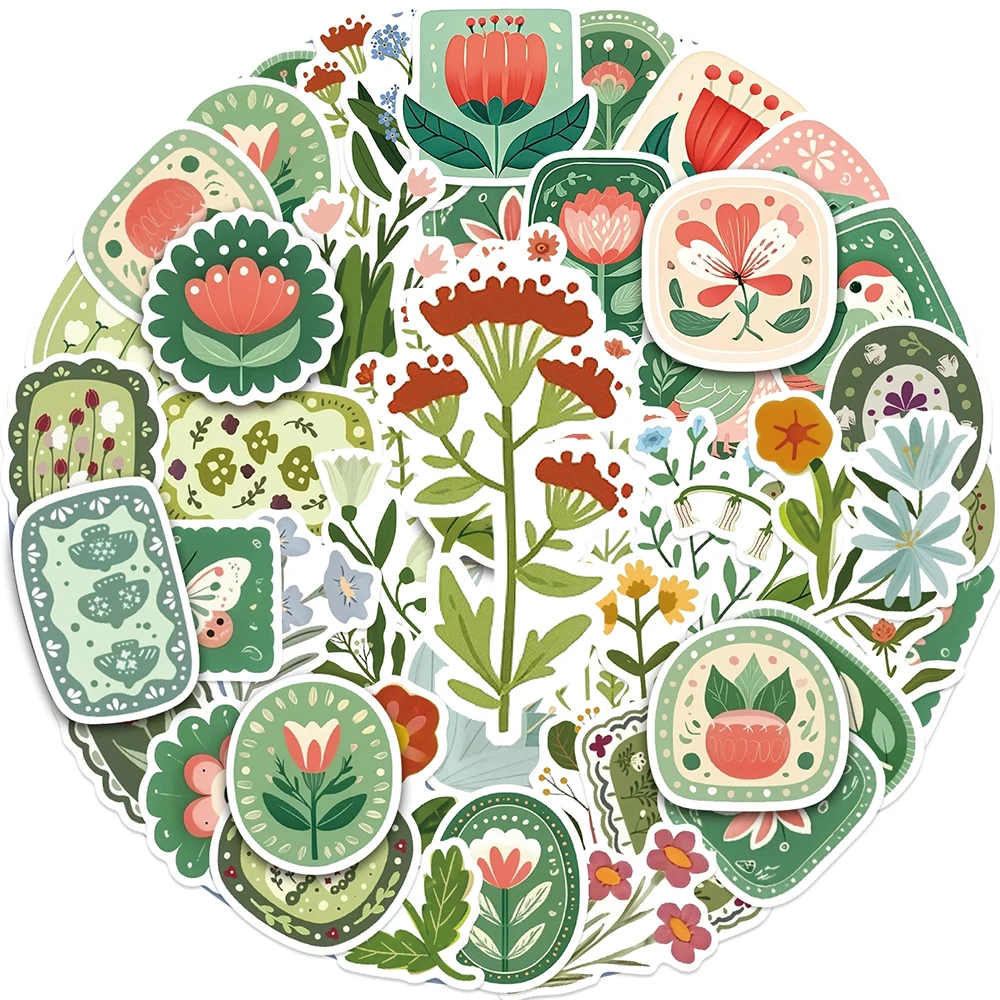10/30/50pcs Nordic Green Vintage Floral Stickers Retro Plants Flower Cartoon Sticker Scrapbook Luggage Phone Decals Decoration
10/30/50pcs Nordic Green Vintage Floral Stickers Retro Plants Flower Cartoon Sticker Scrapbook Luggage Phone Decals Decoration