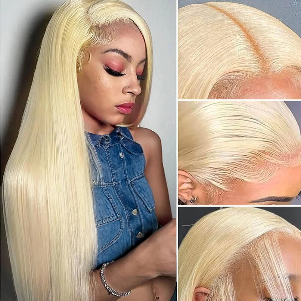 13x4 13x6 HD Transparent Full Frontal Lace 613 Blonde Colored Straight Human Hair Wigs Lace Front Wigs For Women 40 36 Inch
13x4 13x6 HD Transparent Full Frontal Lace 613 Blonde Colored Straight Human Hair Wigs Lace Front Wigs For Women 40 36 Inch