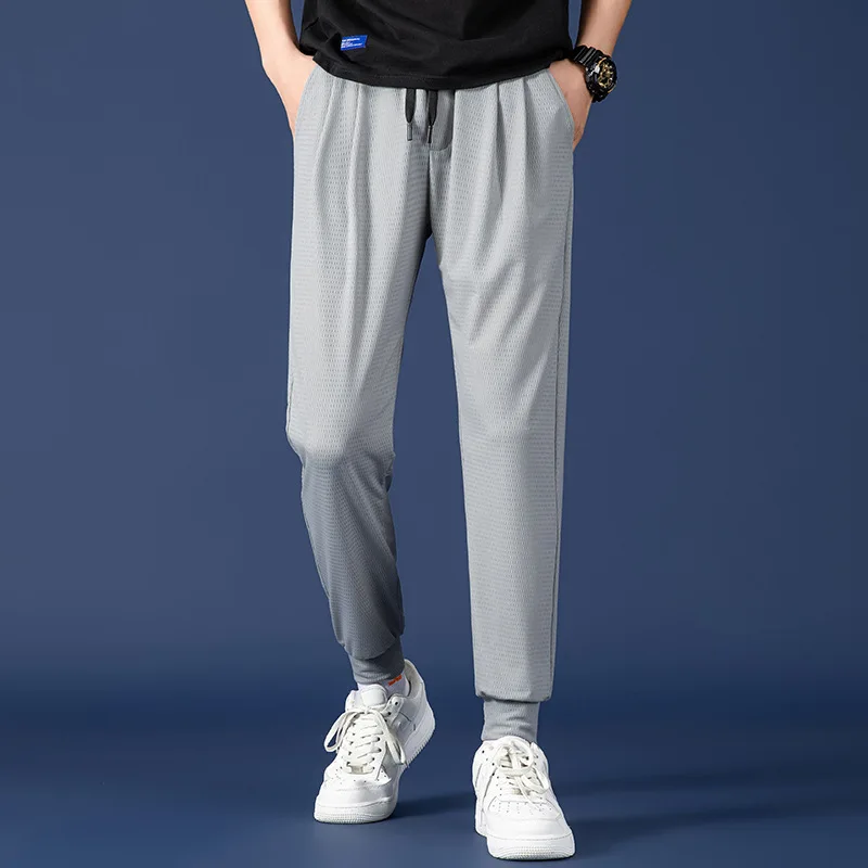 Mesh pants for spring and summer, men's loose fit, plus size, ankle binding, sporty, thin, breathable casual pants
Mesh pants for spring and summer, men's loose fit, plus size, ankle binding, sporty, thin, breathable casual pants