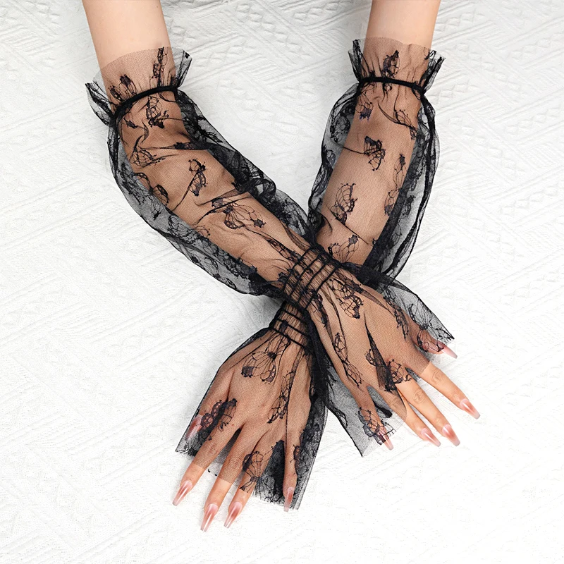 1Pair Black Sexy Lace Mesh Sunscreen Arm Sleeve For Women Summer Driving UV Protection Gloves Elegant Long Fingerless Arm Sleeve
1Pair Black Sexy Lace Mesh Sunscreen Arm Sleeve For Women Summer Driving UV Protection Gloves Elegant Long Fingerless Arm Sleeve