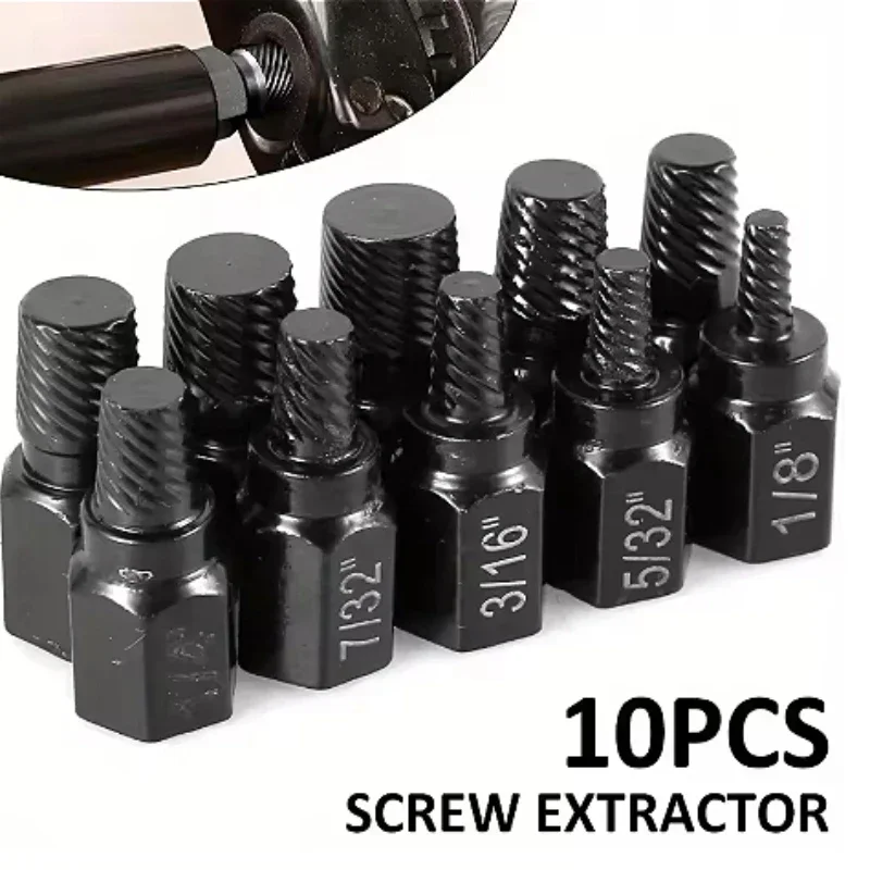10Pcs Multi Spline Screw Extractor Set Alloy Steel Damaged Bolt Removal Tool Easy Out Rusted Bolt Removal
10Pcs Multi Spline Screw Extractor Set Alloy Steel Damaged Bolt Removal Tool Easy Out Rusted Bolt Removal