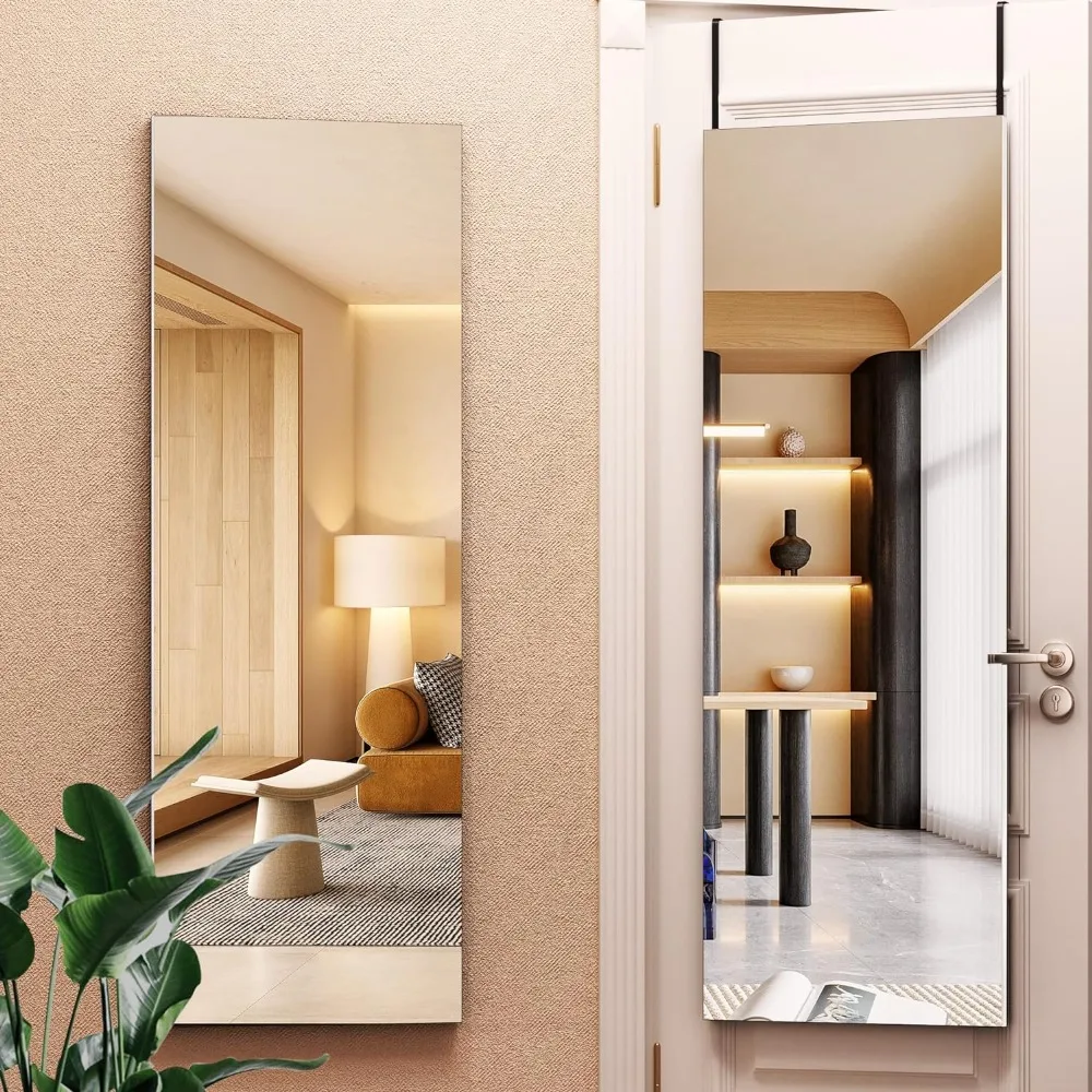 Hasipu Door Mirror Full Length, 47"x 16" Full Body Over The Door Hanging Wall Mounted Mirror for Bedroom, Living Room
Hasipu Door Mirror Full Length, 47"x 16" Full Body Over The Door Hanging Wall Mounted Mirror for Bedroom, Living Room