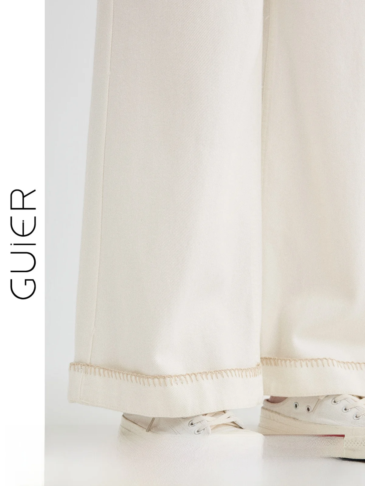 High Waist Straight Leg Embroidered Hem Jeans Women's Summer New Style Slimming Wide Leg Pants Loose Fit by Guier
High Waist Straight Leg Embroidered Hem Jeans Women's Summer New Style Slimming Wide Leg Pants Loose Fit by Guier